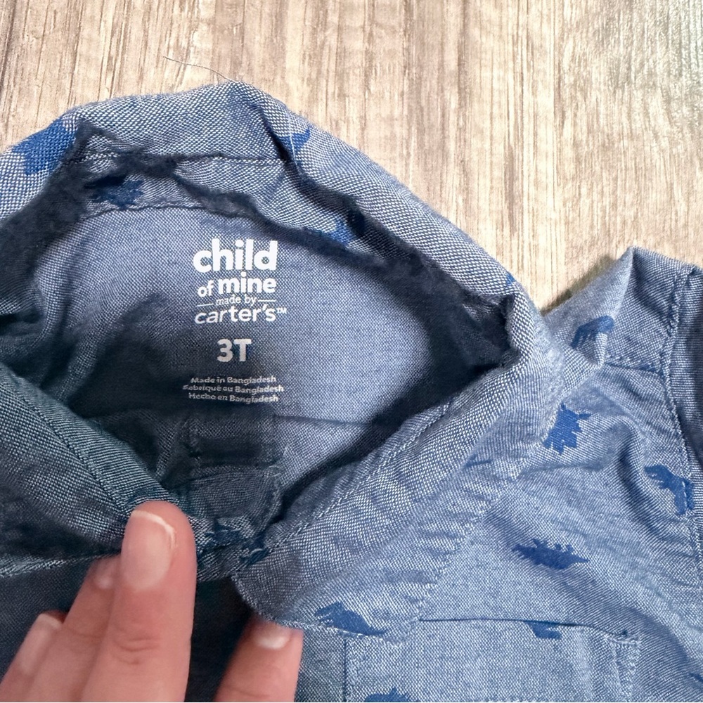 Carter's Toddler Boy's Button Up Shirt, Size 3T - Picture 4 of 5